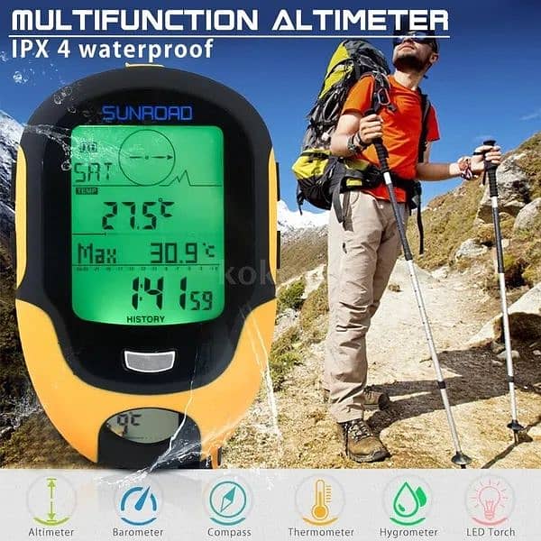 Altimeter. 8 in 1 Electronic Digital Multifunction LCD Compas 2