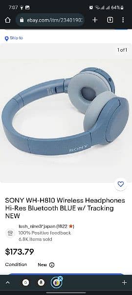 Gaming headphones, Sony.  aux model can b used with aux for gaming 0