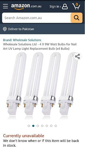 Mint London uv nail lamp replacement 9w bulb (4 Bulbs) 10