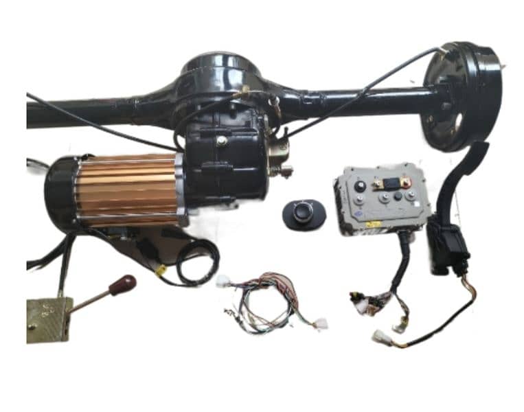 DC Motor AC Induction Electric Car Kit 5000W Whole Differential Axle 1
