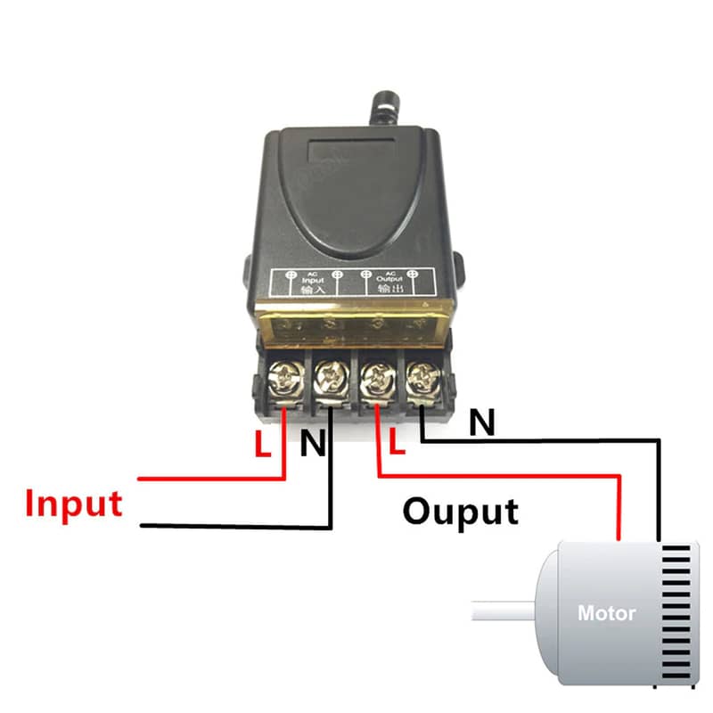 220v RF433mhz Remote control switch for motor lights fan or heavyload 3