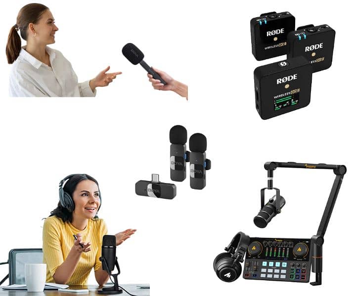 Wireless Microphone/ Podcast microphone/ boya mic/ pd200x/ k9 / Rode