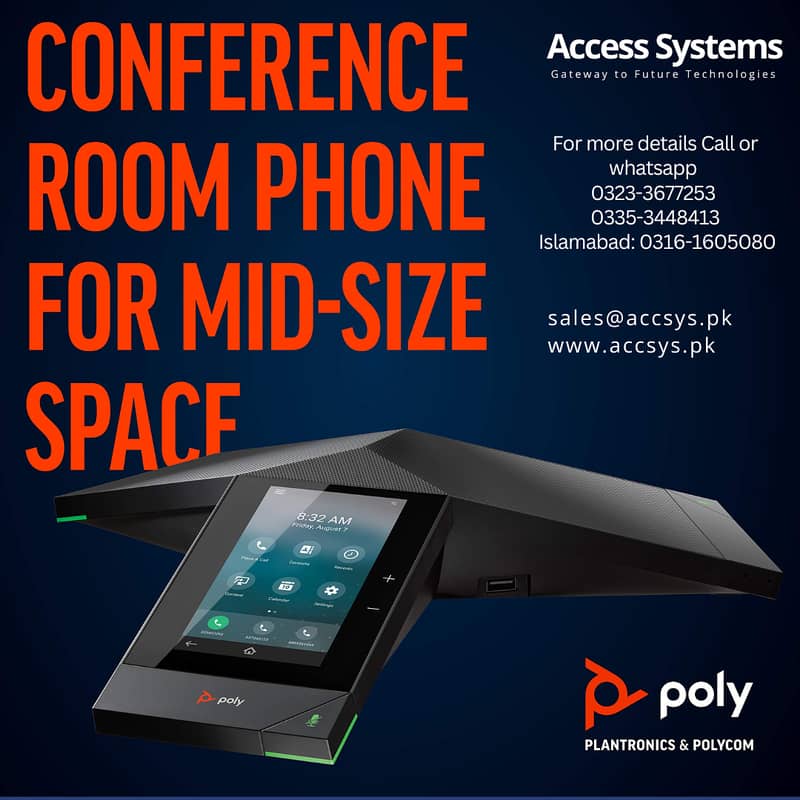 USB Audio Conference Mics Polycom Trio 8800 Conferencing Speaker phone 0