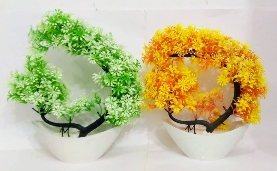 Artificial Flowers pots Ship Shape (Pack of 2) 1