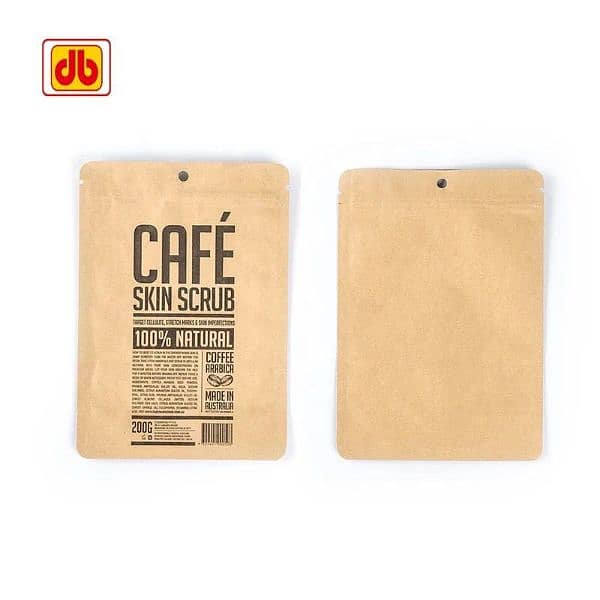 Kraft paper standup zipper bags with brand customisation 4