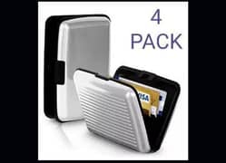 Pack Of 4 Aluma Wallet Resistant Card Protect Holder 6 pockets