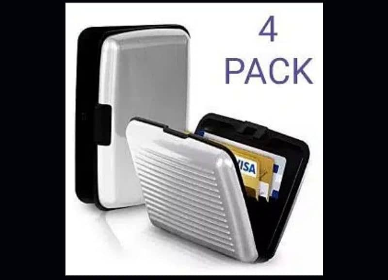 Pack Of 4 Aluma Wallet Resistant Card Protect Holder 6 pockets 0