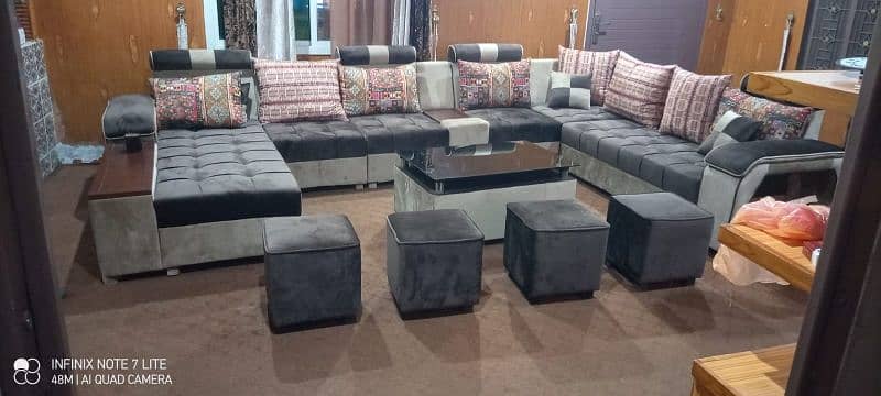 new ten seater sofa with four stools 18