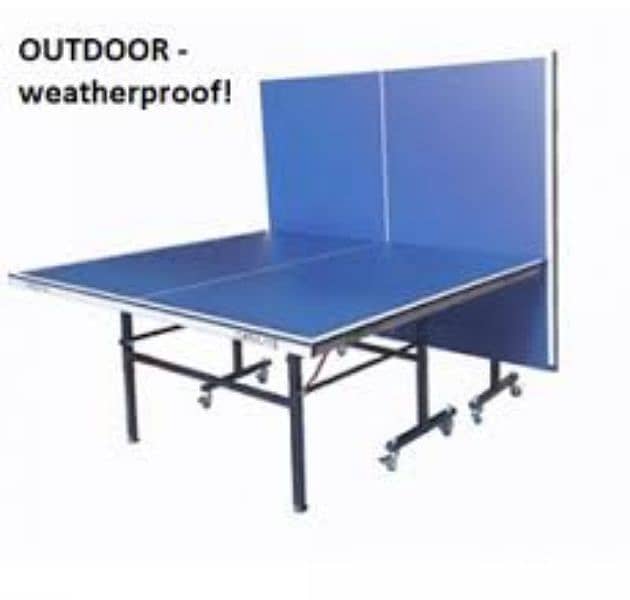 TABLE TENNIS TABLE CHIP BOARD 4WHEELS FOLDABLE 6