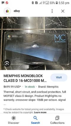 Memphis mono block class d 16- McD 1000m amplifier 0