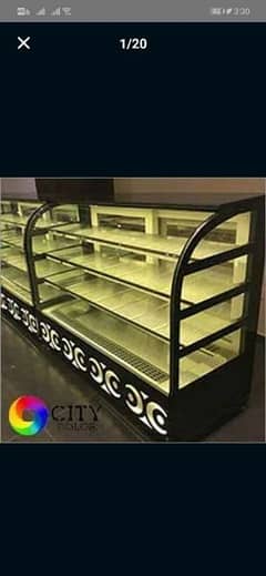 Bakery Counter Sweets and Cake Chiller Counter Display