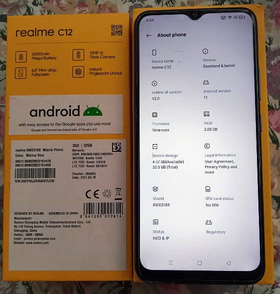 Realme C12.3/32 Box Available. 1