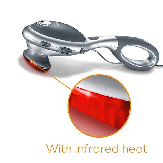 Handheld Percussion Massager With Removable Handle And Infrared Heat 1