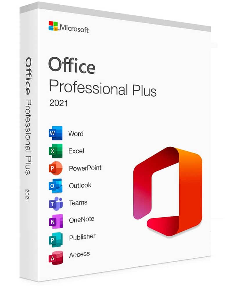 Microsoft Office 2021 Professional Plus Key Genuine License DVD PACK 1