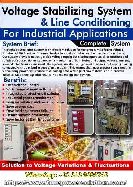 Industrial Stabilizer UPS; AVR  Mega Watt 1000kva  300kv 200kva 100kva 3