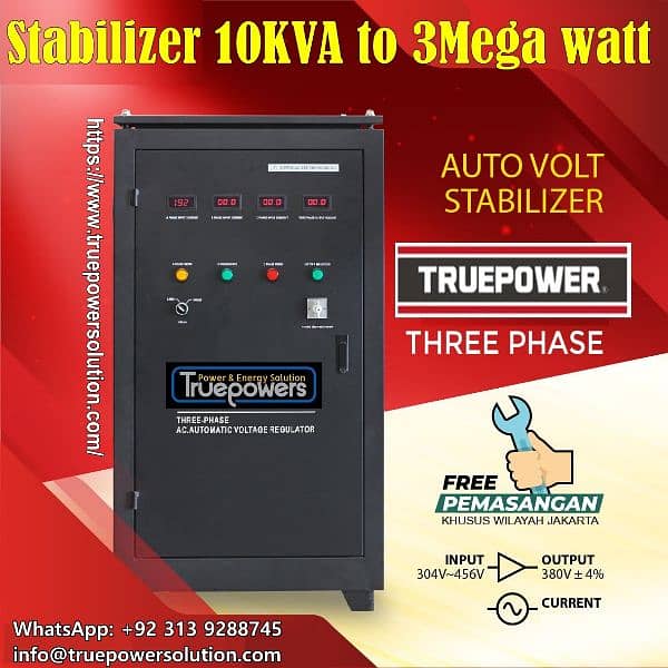 Industrial Stabilizer UPS; AVR  Mega Watt 1000kva  300kv 200kva 100kva 6