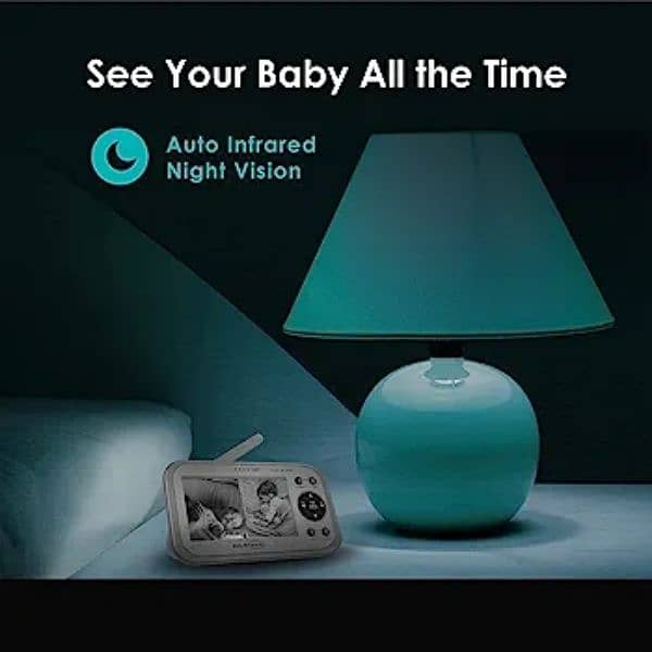 JSLBtech Baby monitor Cameras Two-Way Talk,Long Range,Temperature 3