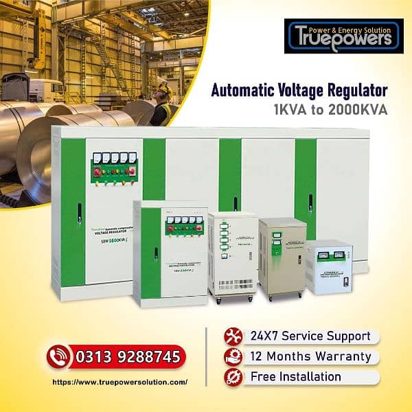 Stabilizer 3000kva 2000kva 1000kva 300kva 200kv 100kva 30k AVR 3 Phase 8