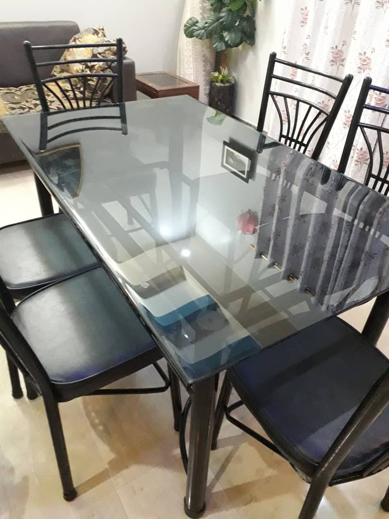 Stunning Black Mirror Dining Table Set 6 Seats 1