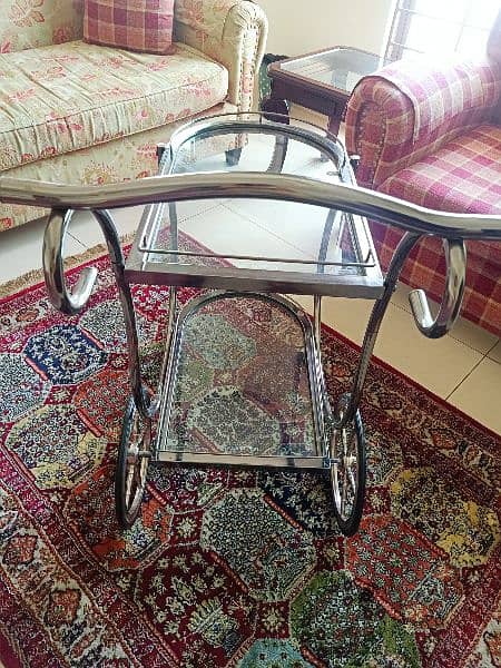 Tea trolley silver imported 1