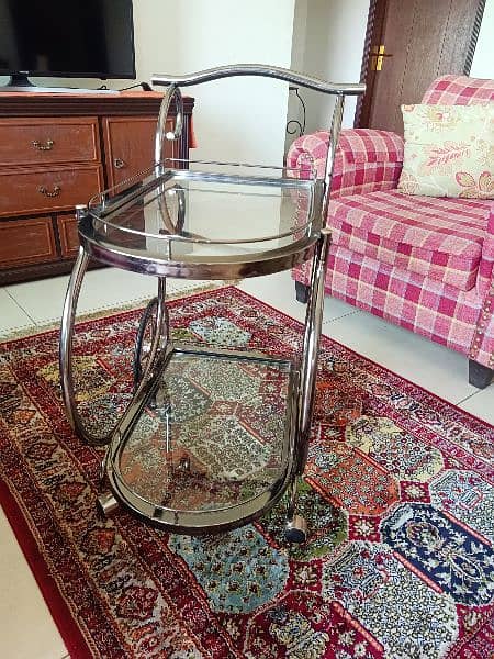 Tea trolley silver imported 2
