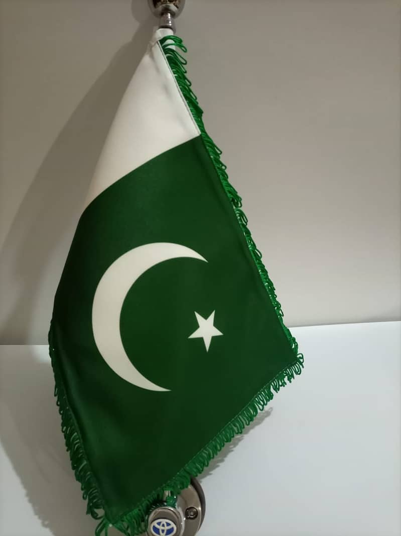 Pakistan flag + car flag pole ,  03008003560 (Delivery from Lahore) 4