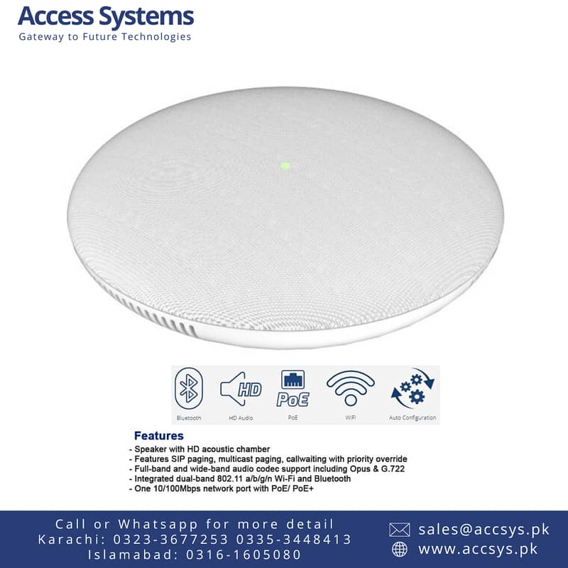 SIP IP Speaker Paging Announcements Grandstream | Zycoo | Cyber Data 1