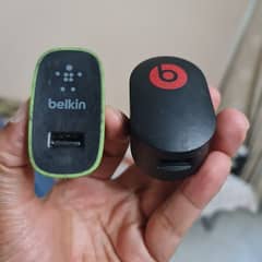 Belkin & Beats mobile charger both 5v 2.1A 10w