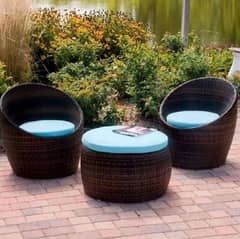 Rattan Patio Chairs, Cane Outdoor Furniture Set, Luxury sofa and cahir