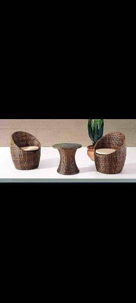 Rattan Patio Chairs, Cane Outdoor Furniture Set, Luxury sofa and cahir 10