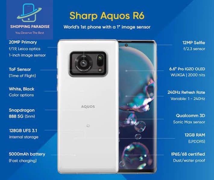SHARP AQUOS R6 PUBG BEAST SNAPDRAGON 888 CAMERA PHONE - Mobile