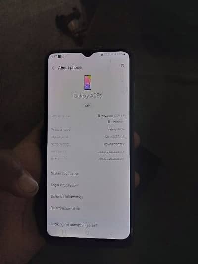 Samsung a03S 4GB ram 64 GB memory