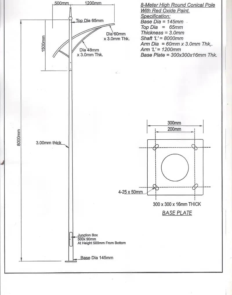 Hot Dip Galvanizing Services/ J Anchor bolts fancy tubular wapda poles 9