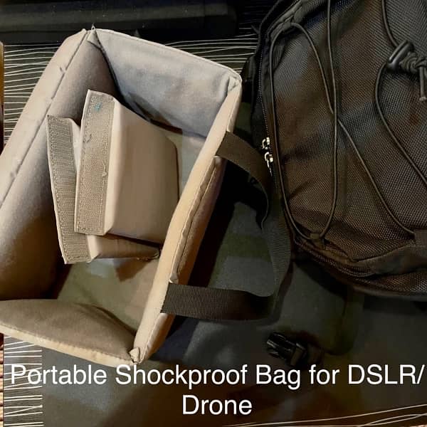 Imported Drone and Camera DSLR Shockproof Bag with Laptop Pocket. 9