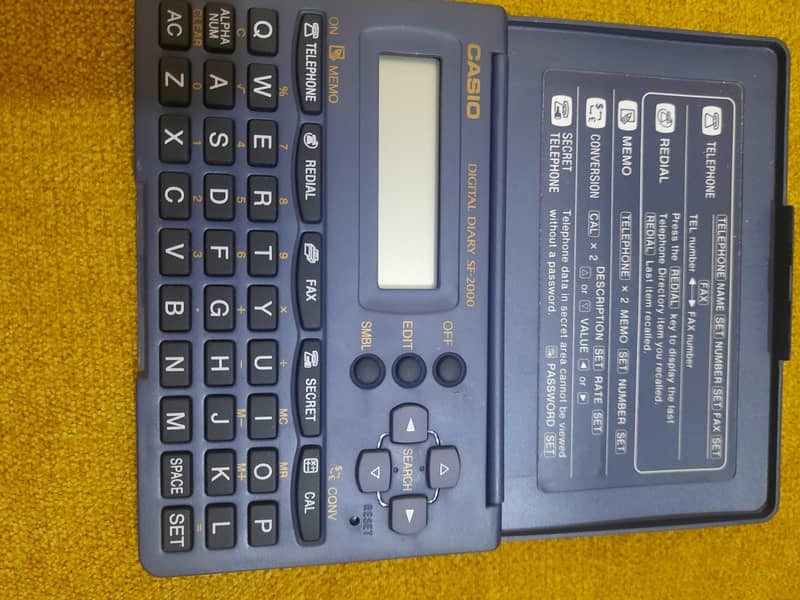 Vintage 1980s Casio SF-4500 Digital Diary Calculator Memo Calendar