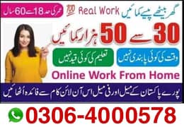 Online job,Data entry/Typing/Ad Sharing/Male/Female/Home/Assignments