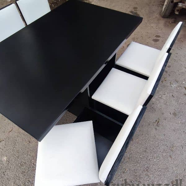6 person dining table with storage compartment 1