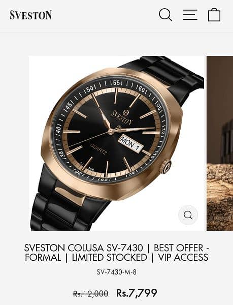 Sveston Colusa Luxury watch original brand seveston metal wristwatch 6