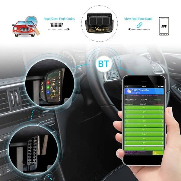 Vgate iCar Pro V2.3 Bluetooth 3.0 OBD2 Scanner For Android Elm327 3