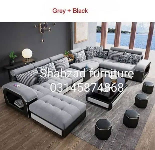10 seater sofa with four stools 6