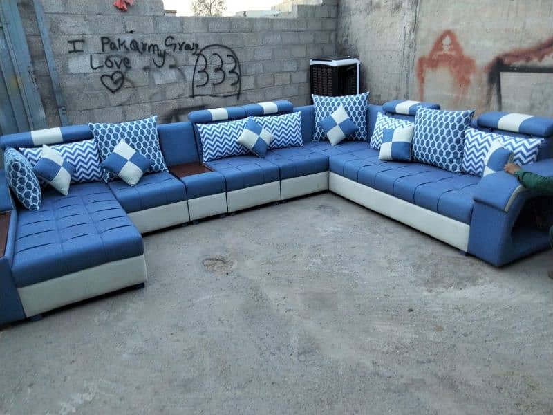 10 seater sofa with four stools 10
