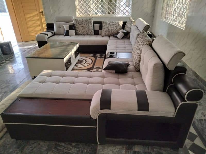 10 seater sofa with four stools 11