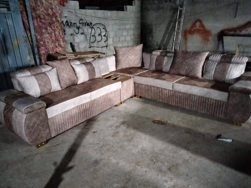 10 seater sofa with four stools 12