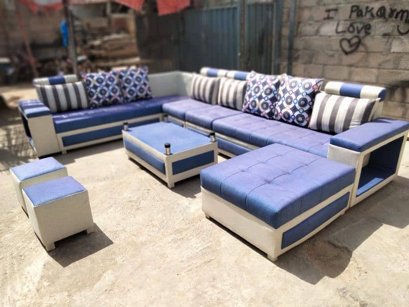 10 seater sofa with four stools 18
