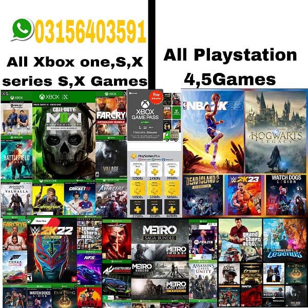 XBOX AND PLAYSTATION ALL DIGITAL GAMES,Xbox one,series,playstation4 /5 1