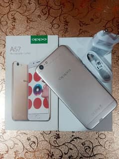 oppo A57 full new with box and charger PTA proved 4 64 ram