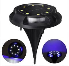 4Pack dual colour White+Blue)Solar Charge Outdoor Ground Buried Light