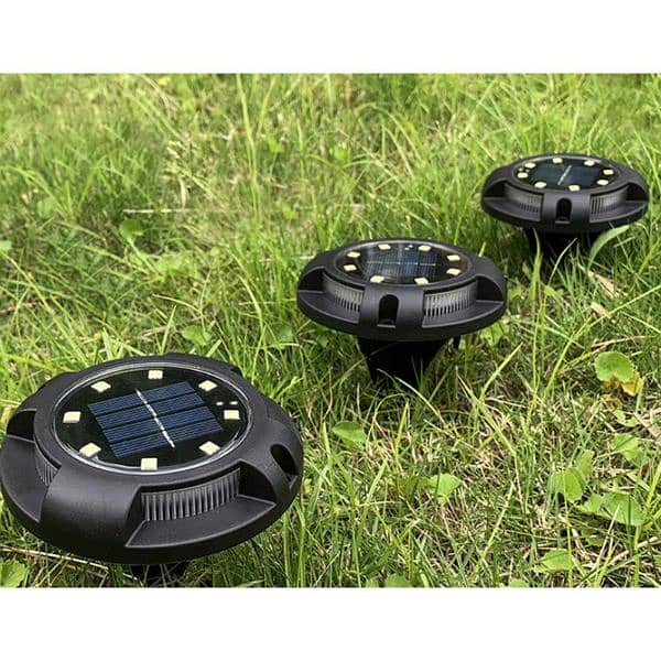 4Pack dual colour White+Blue)Solar Charge Outdoor Ground Buried Light 10