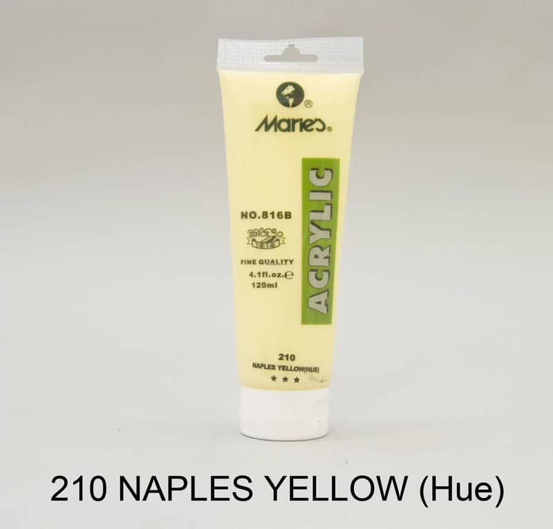 Maries 75ml Acrylic Paint Tubes - Yellow Pale