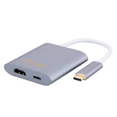 CableCreation USB 3.1 Type-C to HDMI+USB3.0+Type-C PD Charging Adapter 0